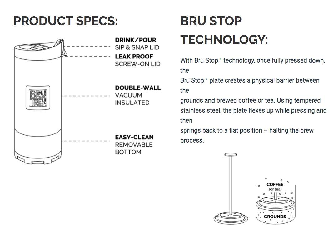 24oz BruTrek OVRLNDR Travel Press